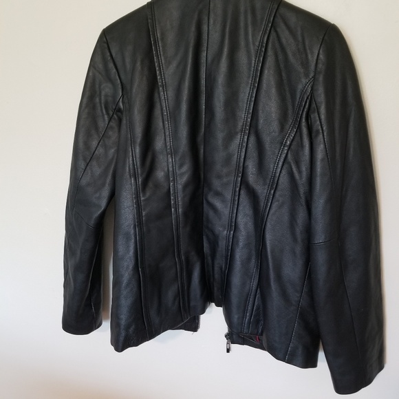 Kenneth Cole Black Leather Jacker Sz M - Picture 2 of 5